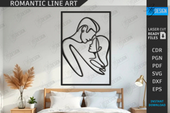 Romantic Line Art Laser Cut Bundle|Single Line Art| Love SVG Product Image 10