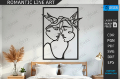 Romantic Line Art Laser Cut Bundle|Single Line Art| Love SVG Product Image 11