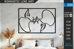 Romantic Line Art Laser Cut Bundle|Single Line Art| Love SVG Product Image 3