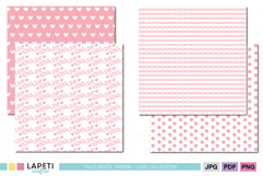 Pastel love themed backgrounds for scrapbooking
