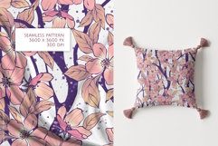 Romantic Pink Floral Seamless Pattern Product Image 1