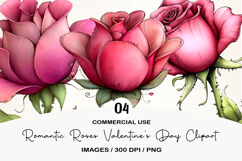 Romantic Roses Valentine's Day Clipart Product Image 1