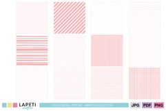 Romantic scrapbook background collection in soft blush pink tones