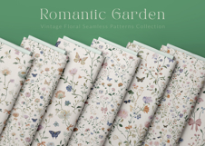 Romantic Floral Seamless Patterns Product Image 2