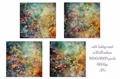 Valentine's Day, Grunge Floral Style 15x15 Backgrounds, s1 Product Image 2