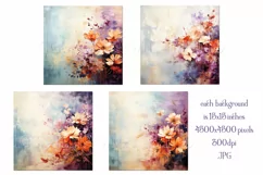 Valentine's Day, Grunge Floral Style 15x15 Backgrounds, s10 Product Image 2