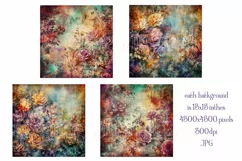 Valentine's Day, Grunge Floral Style 15x15 Backgrounds, s11 Product Image 2