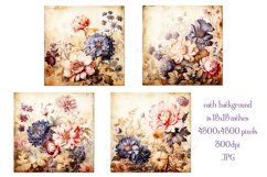 Valentine&#039;s Day, Grunge Floral Style 15x15 Backgrounds, s19 Product Image 2