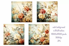 Valentine's Day, Grunge Floral Style 15x15 Backgrounds, s20 Product Image 2