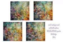 Valentine's Day, Grunge Floral Style 15x15 Backgrounds, s3 Product Image 2