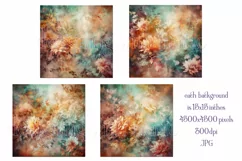 Valentine's Day, Grunge Floral Style 15x15 Backgrounds, s5 Product Image 2