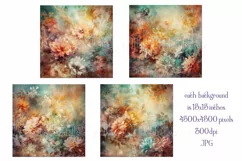 Valentine's Day, Grunge Floral Style 15x15 Backgrounds, s6 Product Image 2