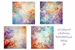 Valentine's Day, Grunge Floral Style 15x15 Backgrounds, s7 Product Image 2