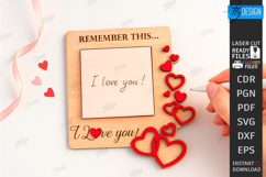 Romantic Sticky Note Holders Laser Cut Bundle| Valentine SVG Product Image 4