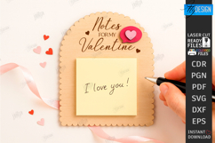 Romantic Sticky Note Holder Laser Cut | Valentine’s Day SVG Product Image 1