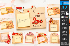 Romantic Sticky Note Holders Laser Cut Bundle| Valentine SVG Product Image 1