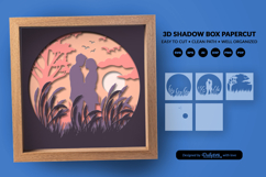 Romantic Couple Sunset Shadow Box SVG Product Image 3