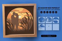 Romantic Couple Sunset Shadow Box SVG Product Image 3