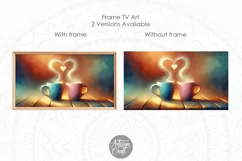 Valentine's day coffee Frame TV art, Heart Frame Tv Art Product Image 2