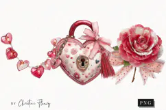 Romantic Valentine Clipart | Valentine's Day PNG Product Image 1