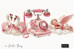 Romantic Valentine Clipart | Valentine's Day PNG Product Image 1