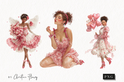 Romantic Valentines Women Clipart | Valentine's Day PNG Product Image 1