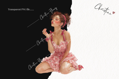 Romantic Valentines Women Clipart | Valentine's Day PNG Product Image 2