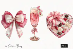 Romantic Valentine Clipart | Valentine's Day PNG Product Image 1