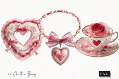 Romantic Valentine Clipart | Valentine's Day PNG Product Image 1