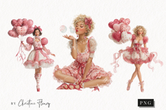 Romantic Valentines Women Clipart | Valentine's Day PNG Product Image 1