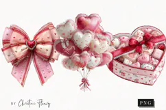 Romantic Valentine Clipart | Valentine's Day PNG Product Image 1