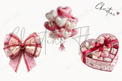 Romantic Valentine Clipart | Valentine's Day PNG Product Image 3