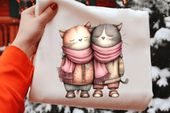 Romantic Valentine Cats Clipart Collection Product Image 2