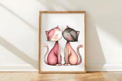Romantic Valentine Cats Clipart Collection Product Image 3