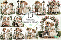Romantic Valentine Clipart Bundle Product Image 1