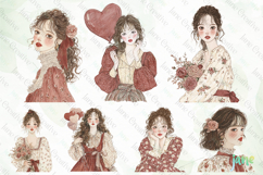Romantic Watercolor Clipart Bundle Product Image 6