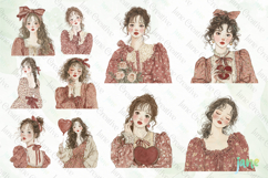 Romantic Watercolor Clipart Bundle Product Image 8