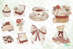 Romantic Watercolor Clipart Bundle Product Image 9