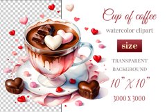 Explore stunning watercolor coffee cup art featuring delicate hearts, ideal for romantic occasions like weddings or heartfelt greetings. Perfect for adding warmth to cafe decor or crafting cozy designs. Find inspiration with our romantic coffee cliparts.