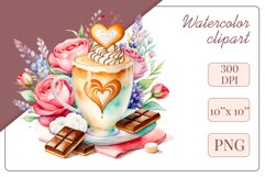 Explore stunning watercolor coffee cup art featuring delicate hearts, ideal for romantic occasions like weddings or heartfelt greetings. Perfect for adding warmth to cafe decor or crafting cozy designs. Find inspiration with our romantic coffee cliparts.