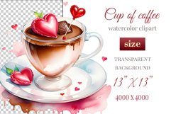Explore stunning watercolor coffee cup art featuring delicate hearts, ideal for romantic occasions like weddings or heartfelt greetings. Perfect for adding warmth to cafe decor or crafting cozy designs. Find inspiration with our romantic coffee cliparts.