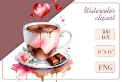 Explore stunning watercolor coffee cup art featuring delicate hearts, ideal for romantic occasions like weddings or heartfelt greetings. Perfect for adding warmth to cafe decor or crafting cozy designs. Find inspiration with our romantic coffee cliparts.
