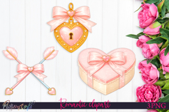 Romantic Heart Clipart| Feminine Sublimations | Coquette Product Image 1