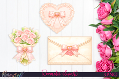 Romantic Rose &amp; Lace Clipart| Feminine Sublimations Product Image 1