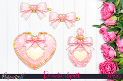 Coquette Pink Heart Clipart| Feminine Sublimation Elements Product Image 1