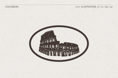 Colosseum Rome Landmark Logotype Product Image 3
