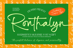 Ronthalyn - Handwritten Signature Font Script Product Image 1