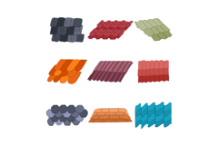 roof tile set cartoon Product Image 1