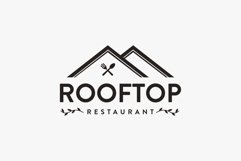 House roof logo, rooftop cafe logo Product Image 1
