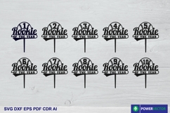 Rookie Year Cake Topper Laser File, Baseball Birthday SVG Product Image 3